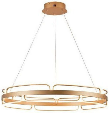 Eurolamp Висящо Осветително Тяло Златисто LED с Топла Бяла Светлина 80x80x150см.