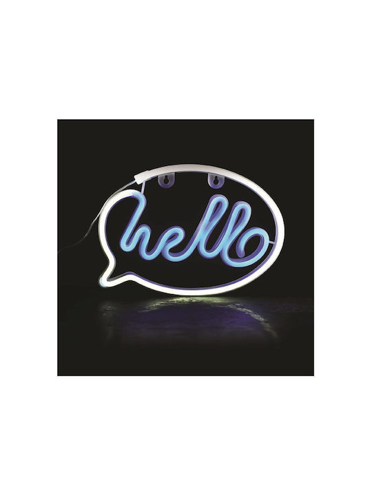 Aca Neon Διακοσμητικό Φωτιστικό Hello LED 25.5x...