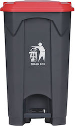 Ready Plastic Waste Bin with Pedal 87lt Red