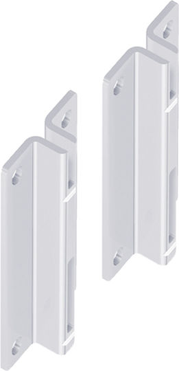 Element Metallic Corner Shelf Support in White Colour 70x33mm 2 Pieces 174504.0033