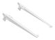 Element Corner Shelving Arms Double Hooks White 33cm Set 2 Pieces