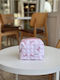 Enpapa Small Makeup Bag Pink Checkered Ribbon Pink 13x13x9 Cm