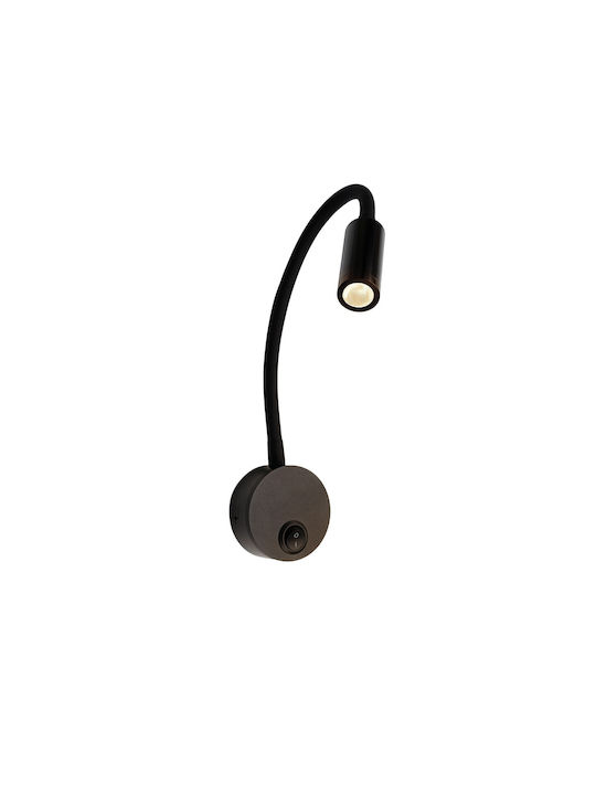 Wall Lamp with Integrated LED and Warm White Light Black