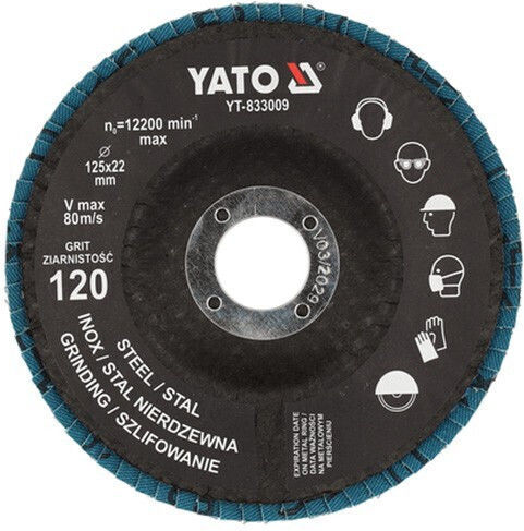 Yato Yt-833009 Zirconium Grinding Disc Flap Disk P120