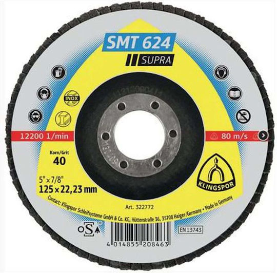 Klingspor Convex Flap Disc P60 125mm 12pcs 328242