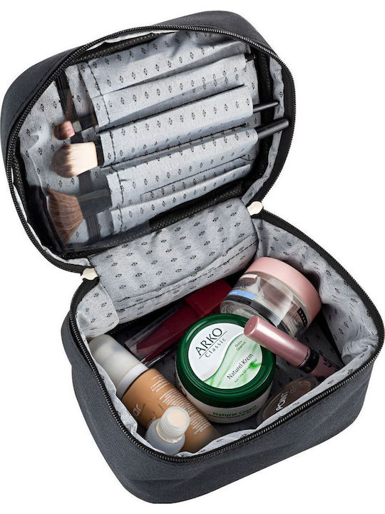 Enpapa Multifunctional Travel Makeup Organization Bag Black 19x14x11 Cm