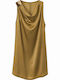 Women's Sleeveless Drape Top Gold