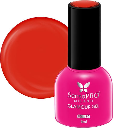 SensoPro Glamour Ojă Pentru Unghii Cu Gel Strawberry Shake #05 Ochi De Pisică 8ml
