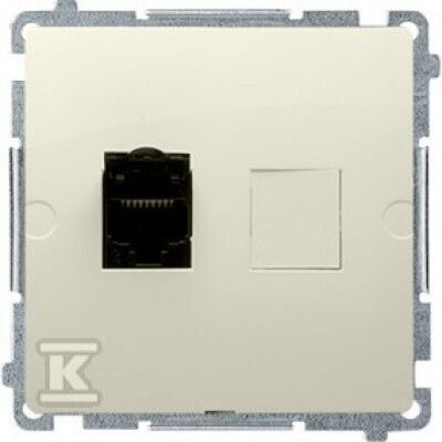 Simon Basic Computer Socket Single Rj45 Cat 6 Dust Screened Without Bm61.01/12