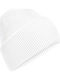 Beanie Unisex Mütze mit Rib Strickart in Weiß Farbe