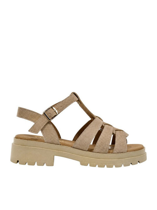 Ragazza Leather Sandals Beige