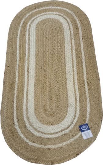 Natural Home Jute Rug 60x180cm White