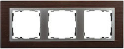 Kontakt-Simon Triple Ramă Simon 82 Wenge Aluminiu Mat 82937-65
