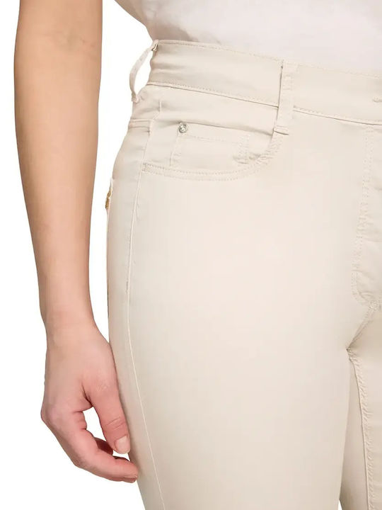 Betty Barclay Damen Leinen Capri Hose in Schlanke Passform Beige