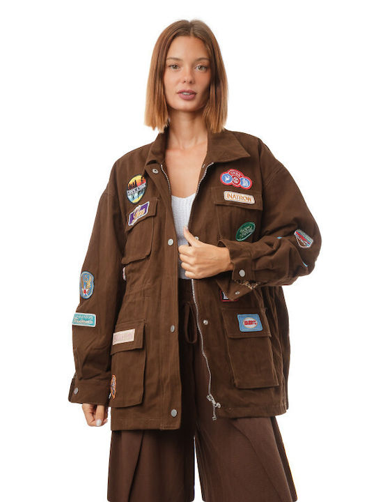 Silia D Women's Brown Winter Jacket