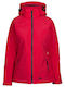 Short Women's Jacket for Winter Red