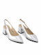Leather Silver Heels