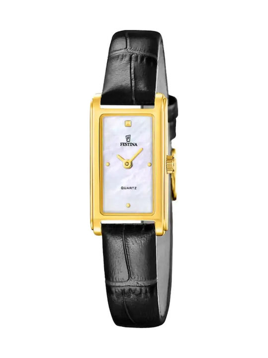Festina Mademoiselle Womens Watch 25mm Battery with Black Leather Strap