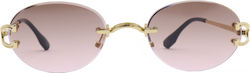 OJO Sunglasses Γυαλιά Ηλίου Χρυσά με Σκελετό