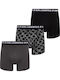 Ανδρικά Μποξεράκια Monogram-black-grey 3Pack