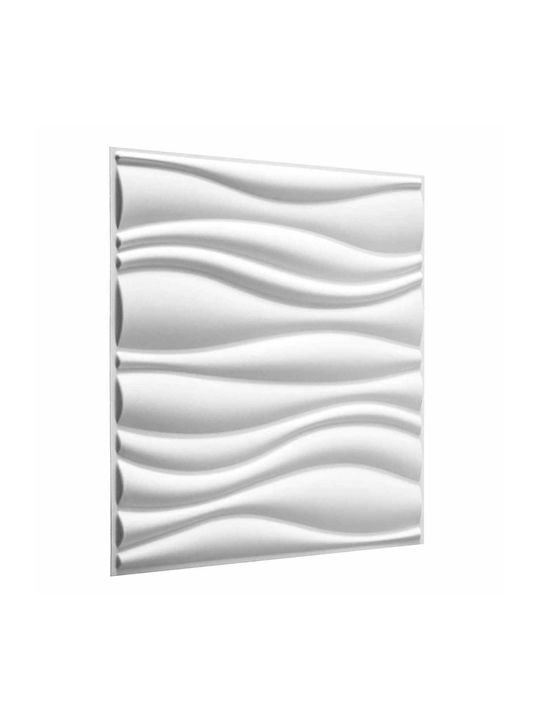 Panouri Decorative 3D Alb 50x50x1.75 cm 4 Bucăți
