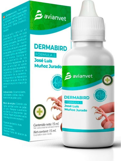 Avianvet Dermabird Formula Jose Luis Munoz – Dermal Feet Beak & Natural Protection Mosquitoes Red Mites 15ml