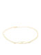9K Gold Anklet with Zircon 21cm