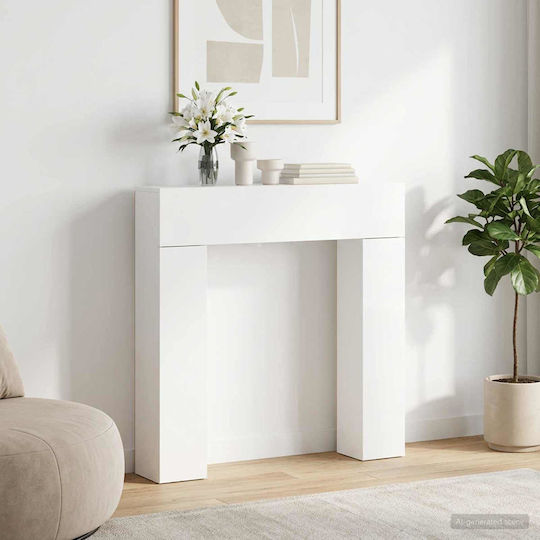 vidaXL Дървена Предна Част за Камината 102x100.5cm