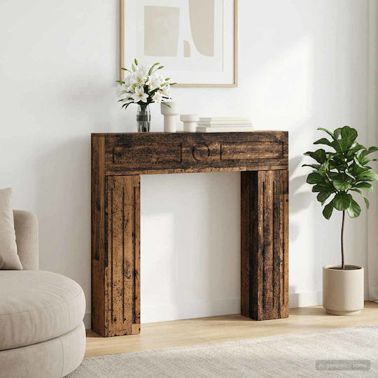 vidaXL Дървена Предна Част на Камината 102x100.5cm