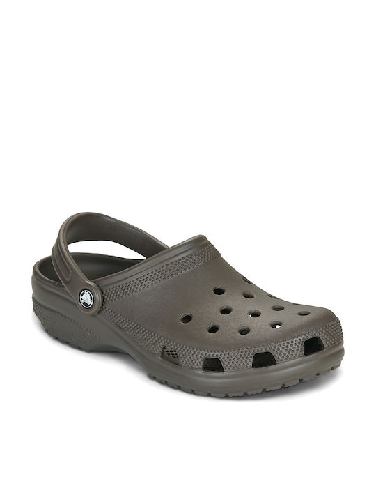 Crocs Classic Γυναικεία Σαμπό Καφέ