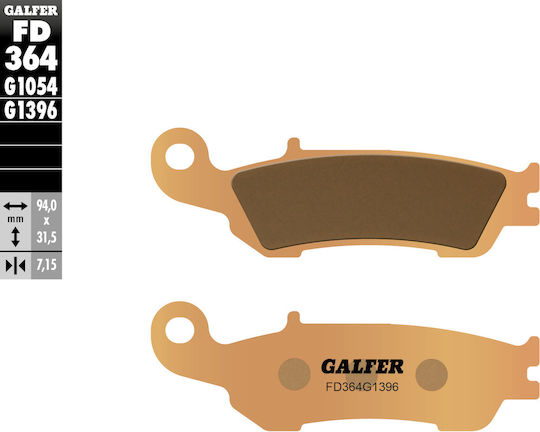 Galfer Motorradbremssbeläge Kh450 Sintered Metallisch Gold Off Road