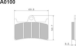 Nissin 2024/10 Brake Pads Kh252 Kh380 Premium Semi-metallic Sintered Metallic Ece R90 Made In Japan 2p-210ns