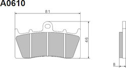 Nissin 2024/10 Brake Pads Kh613 Premium Semi-metallic Sintered Metal Ece R90 Made In Japan 2p-268ns