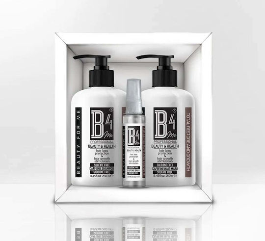 Шампоан без сулфати Caffeine Therapy 250 Ml + Маска без силикони 250 Ml + Leave-in Спрей 50 Ml