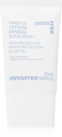 Mineralischer Schutzfluid Gesicht SPF 50 Innisfree Daily UV Defense Mineralische Sonnencreme 50 ml