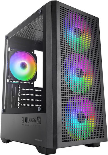 Mars Gaming MC-VECTOR Gaming Micro Tower Κουτί Υπολογιστή με RGB Φωτισμό Μαύρο