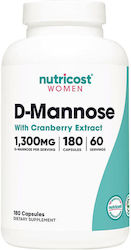 Nutricost D-mannose Cranberry Extract Women 1300 Mg Nutricost 180 Capsules