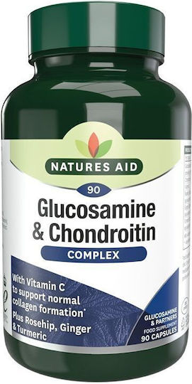 Natures Aid Глюкозамин и Хондроитин Комплекс Natures Aid 90 Капсули