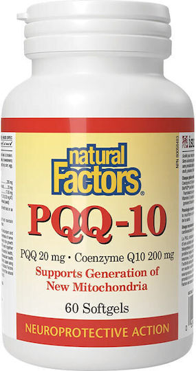 Natural Factors Pqq-10 Pqq 20 Mg Coenzyme Q10 200 Mg Natural Factors 60 Softgels