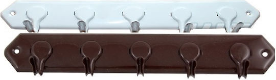 Wandhalterung 5 Haken Beige