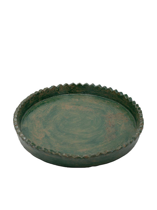 Platou Decorativ Ceramic Verde 30.5x30.5x4cm