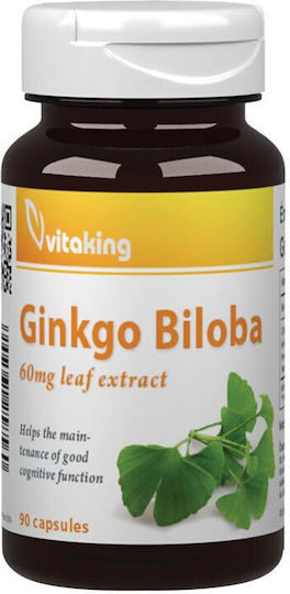 Vitaking Ginkgo Biloba 60mg Blätterextrakt Pflanzliche Nahrungsergänzungsmittel 90 Kapseln
