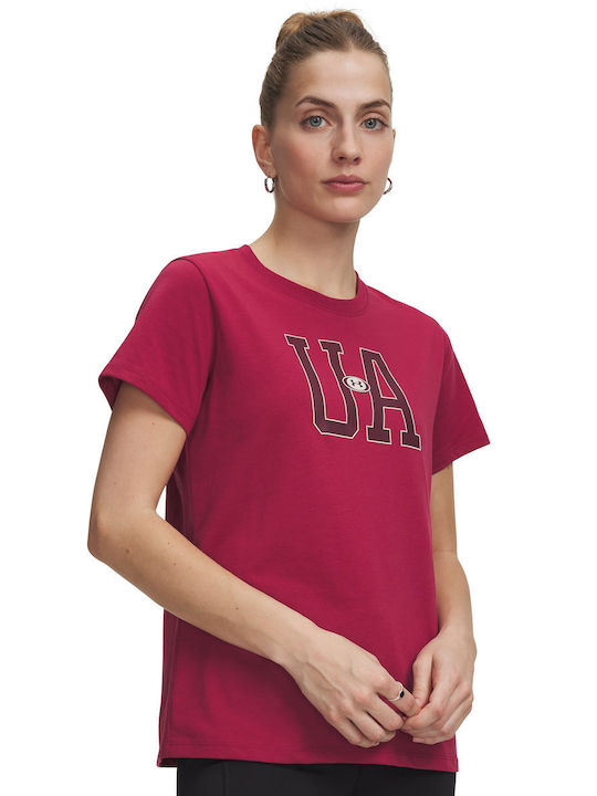 Damen T-Shirt Burgundisch