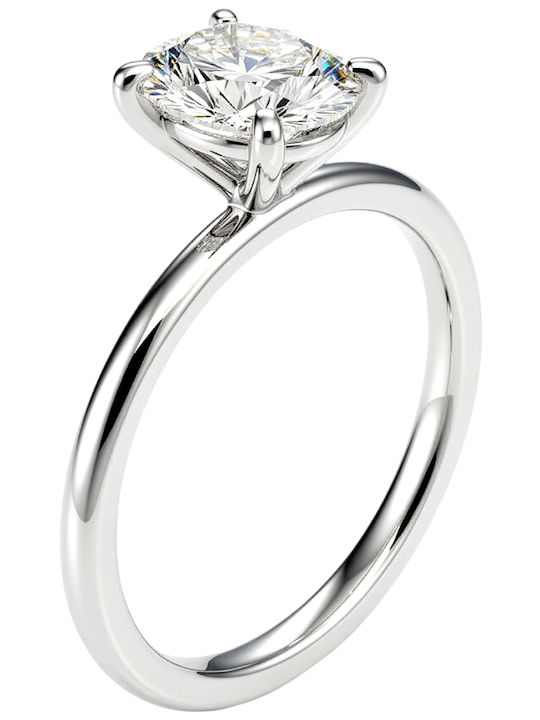Xrisokosmima Single Stone Ring From 14K White Gold Xrisokosmima Single Stone Ring From 14K White Gold