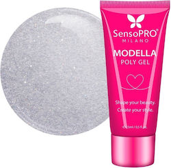 SensoPro Gel Falsche Nagel Silver Luxe 15ml