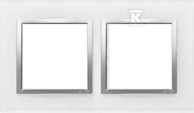 Simon 54 Nature 2-fold Glass Frame Silver Perla Drn2/69