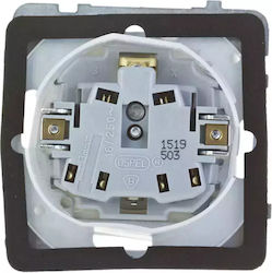 Ospel Karo Socket Splash-proof Grounding Smoke Lid Ecru Pearl Gph-1sz M 42 D