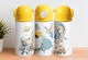 Cap Kids Water Bottle Thermos Stainless Steel with Straw Yellow 360ml