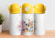 Kids Water Bottle Thermos Mickey Stainless Steel with Straw Yellow 360ml