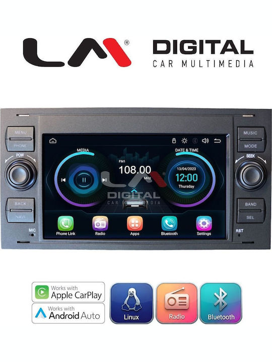 LM Digital Car Audio System for Ford C-Max Fiesta Focus Fusion Galaxy Kuga S-Max Transit Transit Connect Bluetooth USB Wi-Fi GPS Android Auto